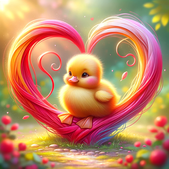 Free Ai Generated Duckling illustration and picture
