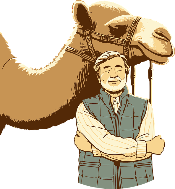 Free camel desert sand vector
