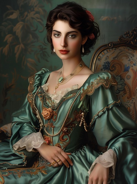 Free ai generated victorian noblewoman illustration