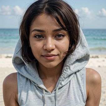 Free Woman Beach illustration and picture