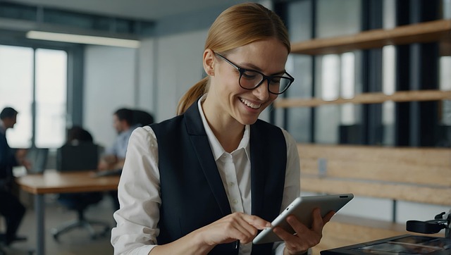 Free ai generated woman glasses illustration