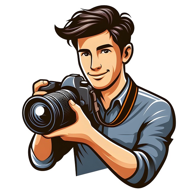 Download free HD stock image of Ai Generated Man Free ai generated man videographer illustration