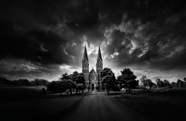 Free ai generated church nettetal illustration
