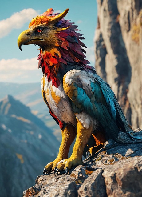 Download free HD stock image of Ai Generated Phoenix Free ai generated phoenix creature illustration