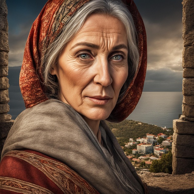 Free ai generated woman fire illustration