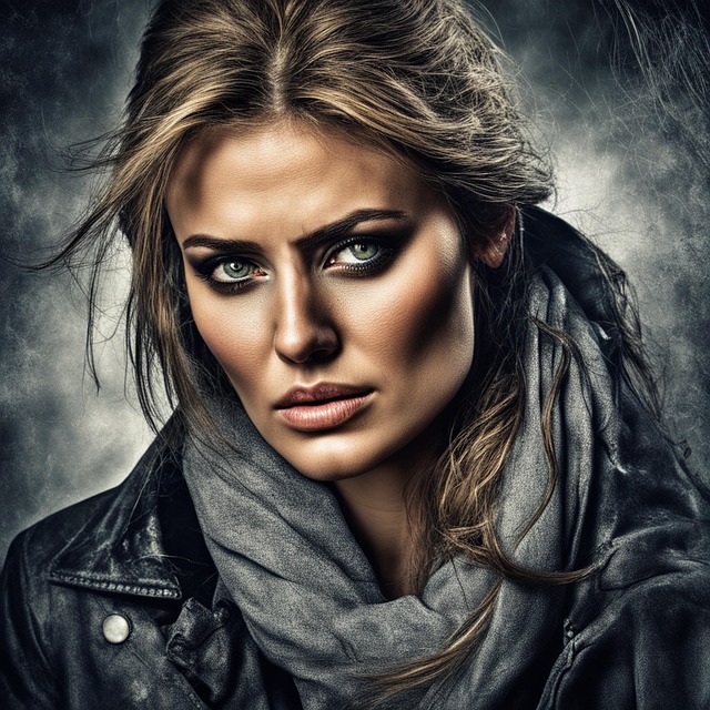 Free ai generated woman fire illustration