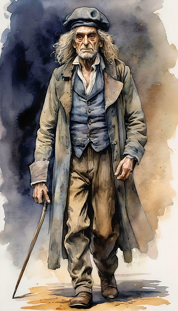 Free ai generated old man illustration
