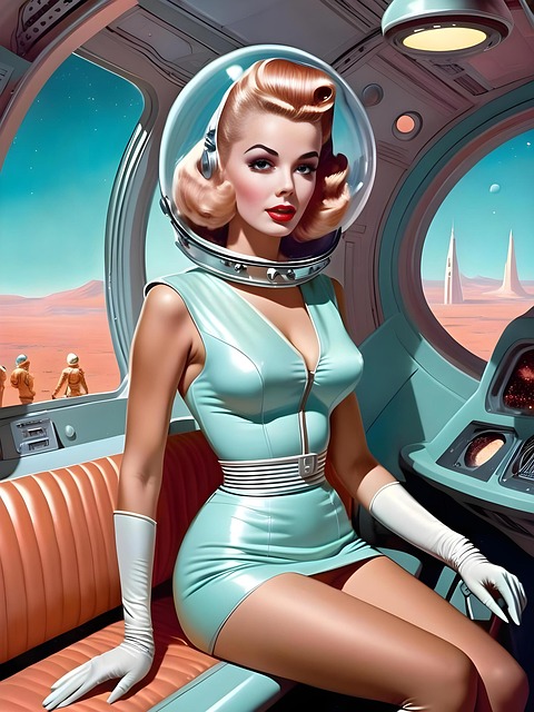 Pin Up, Ciencia Ficción, Futuro, Retro
