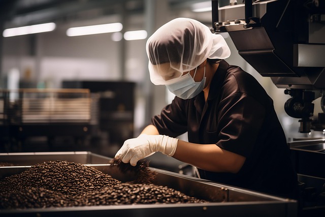 Free ai generated coffee factory illustration