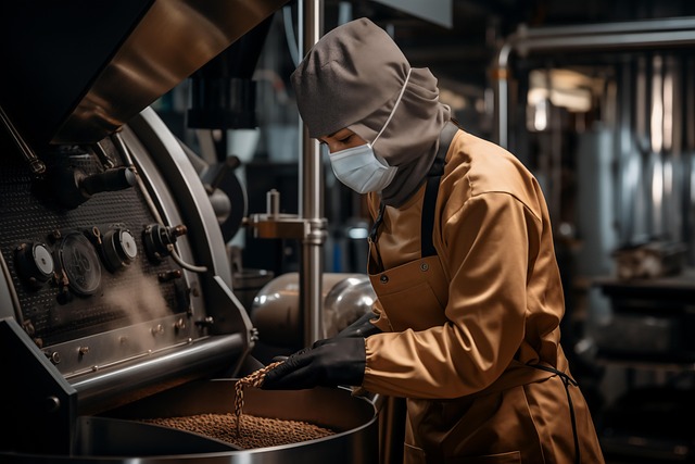 Free ai generated coffee factory illustration