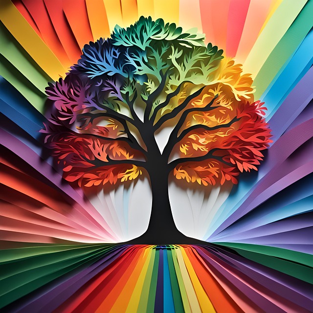 Free ai generated tree rainbow illustration
