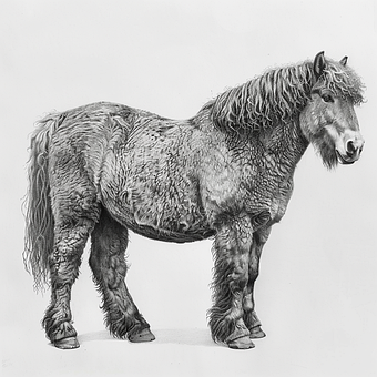 Free Horse Pencil Sketch illustration and picture