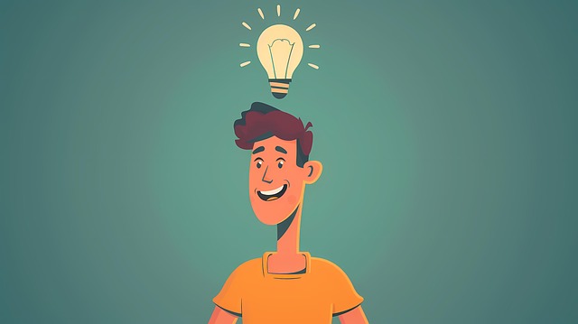 Free ai generated man lightbulb illustration