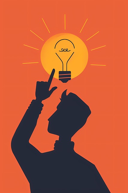 Free ai generated man lightbulb illustration
