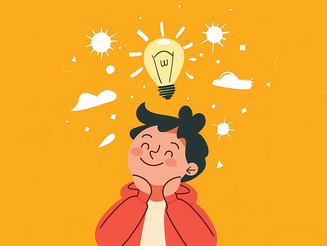 Free ai generated man lightbulb illustration