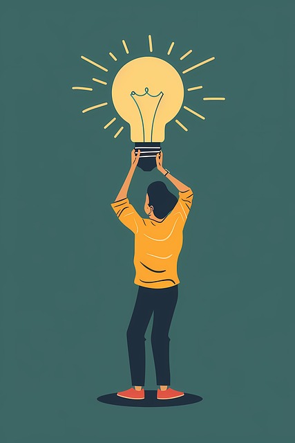 Free ai generated lightbulb idea illustration