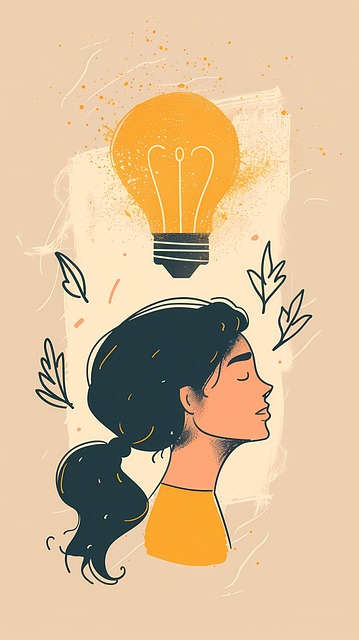 Free ai generated woman lightbulb illustration