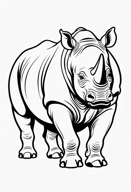 Free ai generated rhinoceros rhino illustration