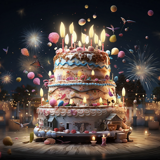 Free Cake Happy Birthday illustration and picture