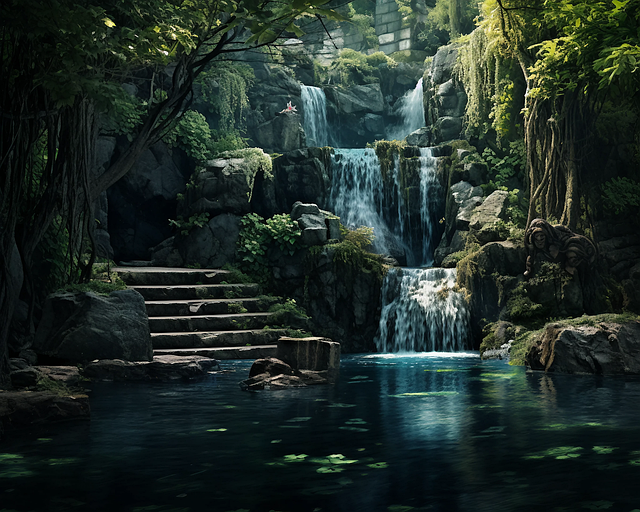 Free Waterfall Nature illustration and picture