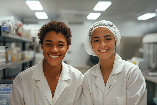 Free ai generated employees laboratory illustration