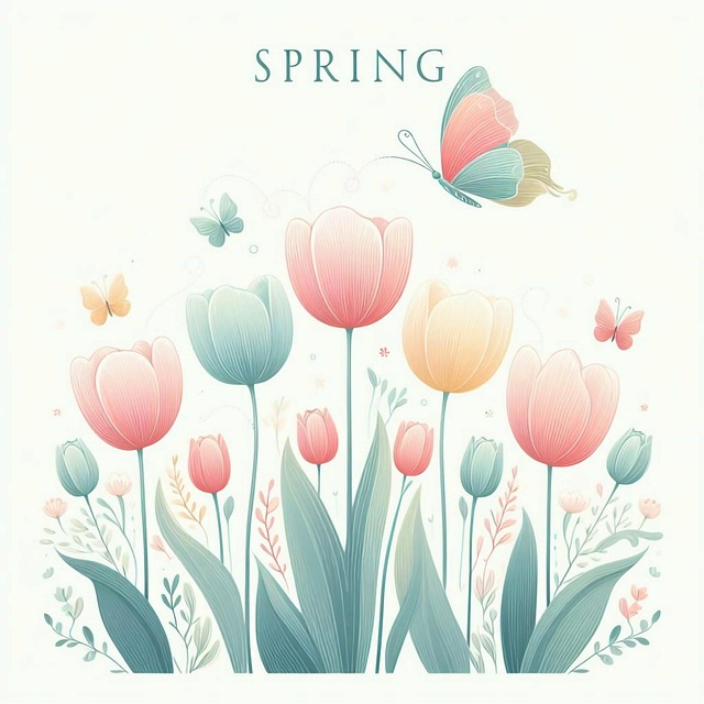 Free ai generated tulips flowers illustration