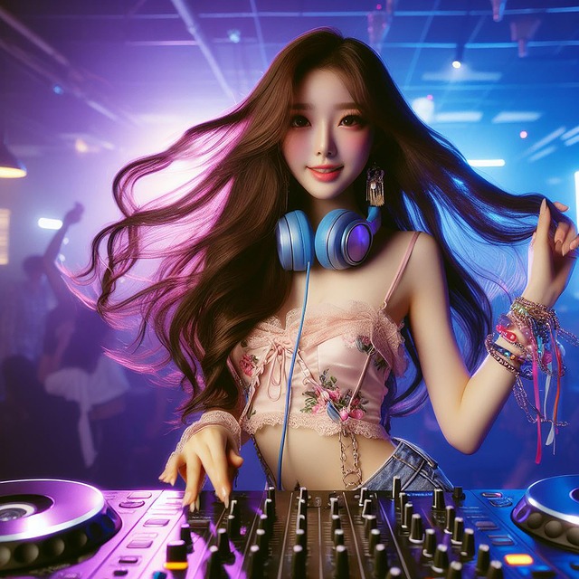 Free Girl Dj illustration and picture
