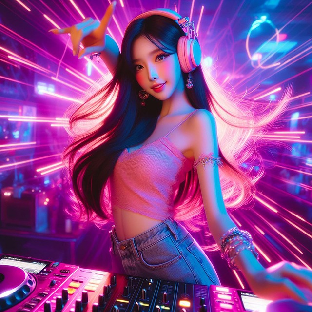 Free Girl Dj illustration and picture