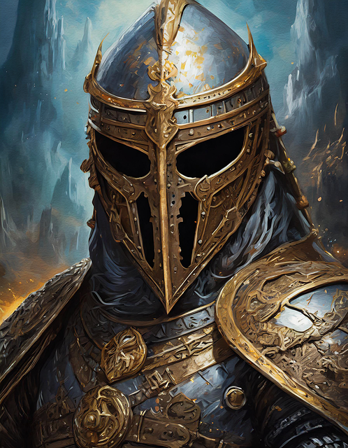 Free ai generated knight armor illustration