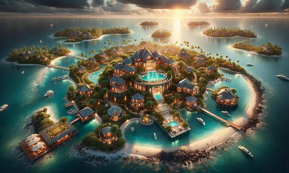 Free Ai Generated Island illustration and picture
