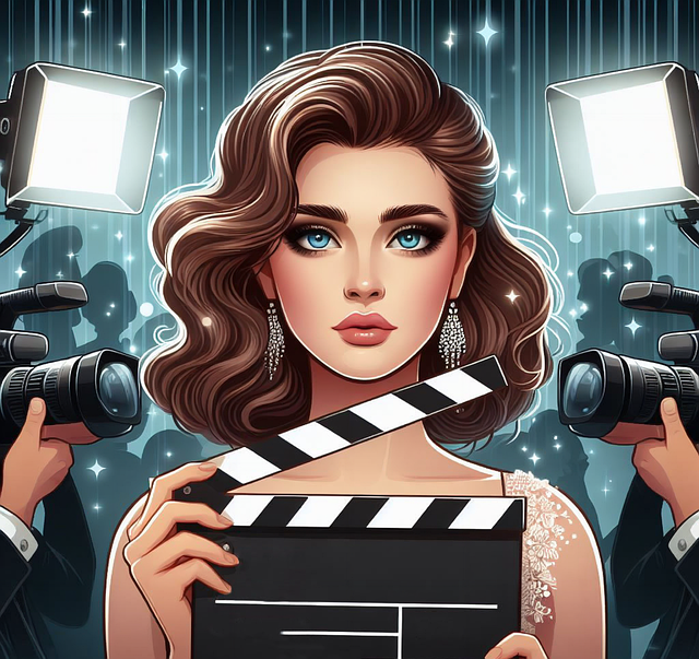 Free ai generated woman actress illustration