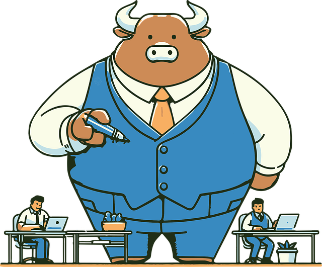 Free boss bull business vector