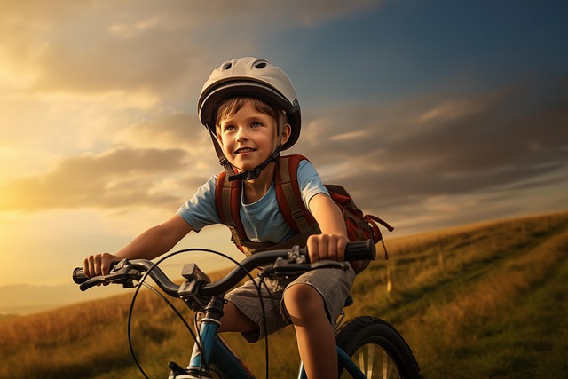 Free riding kid childhood illustration