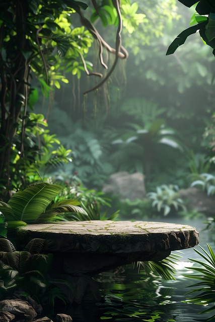 Free ai generated product display stand backdrop illustration