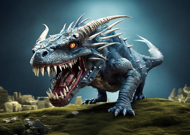 Free mythical creatures dragon evil illustration