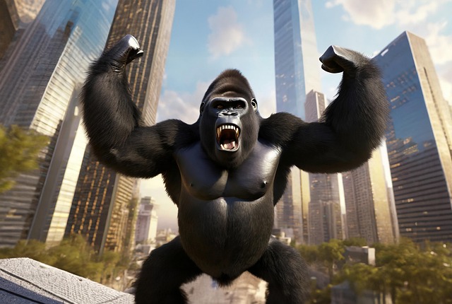 Free ai generated kingkong gorilla illustration