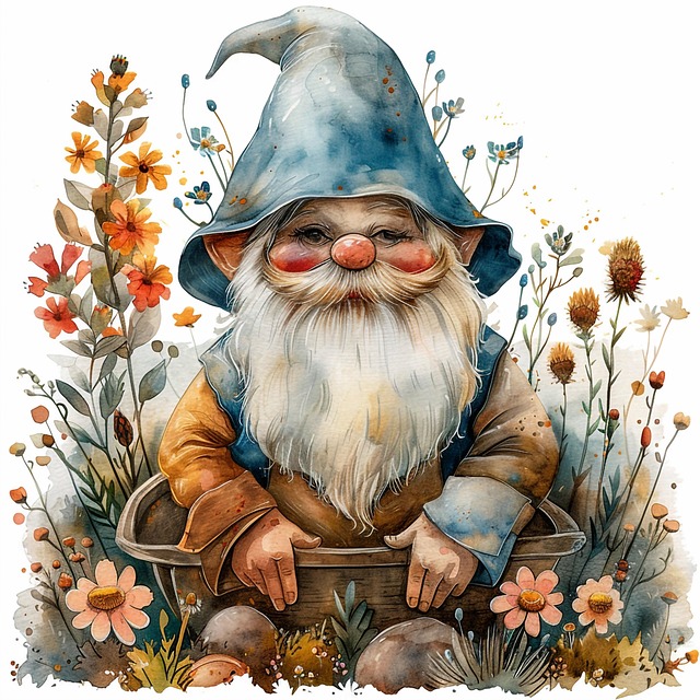 Free ai generated garden gnome nature illustration