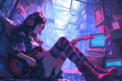 Free Cyberpunk Girl illustration and picture