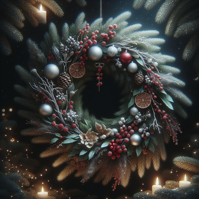 Free ai generated wreath digital art illustration