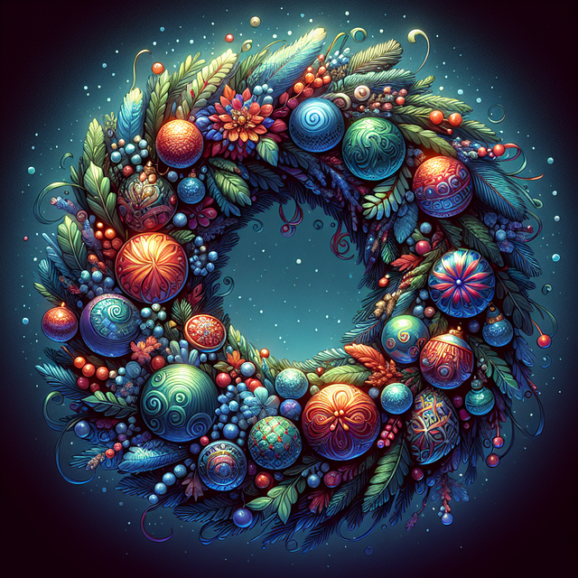 Free ai generated wreath digital art illustration