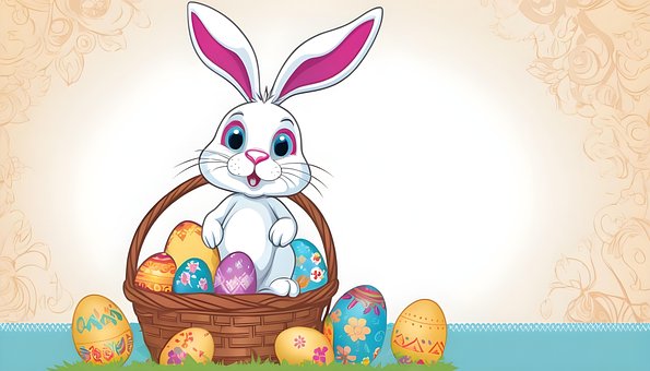 Free Ai Generated Easter Bunny illustration and picture