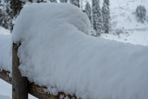 Südtirol, Italien, Schnee, Winter, Zaun
