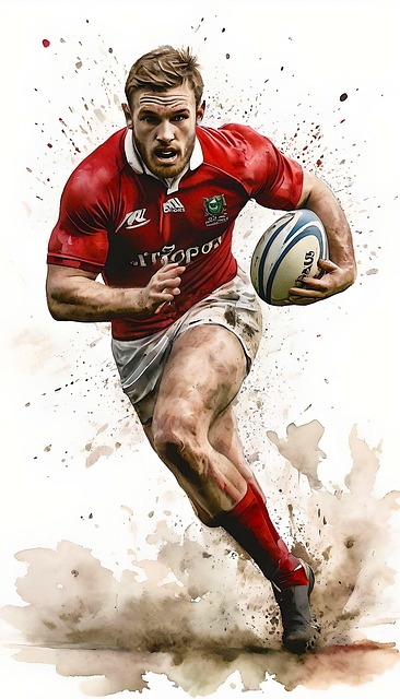 Free ai generated rugby football illustration