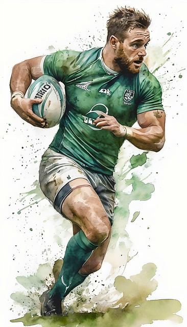 Free ai generated rugby football illustration