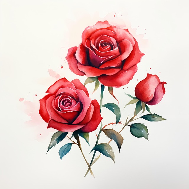 Download free HD stock image of Flowers Roses Free flowers roses red illustration
