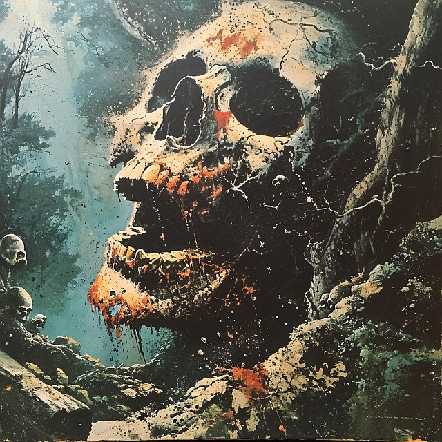 Free ai generated skull apocalypse illustration