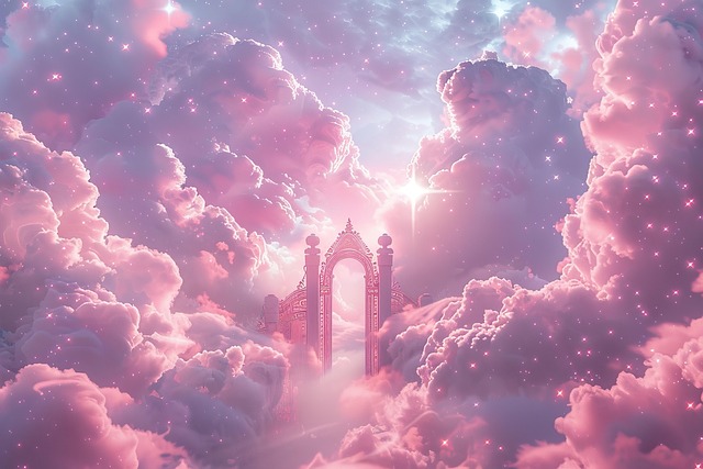 Free sky clouds sun illustration