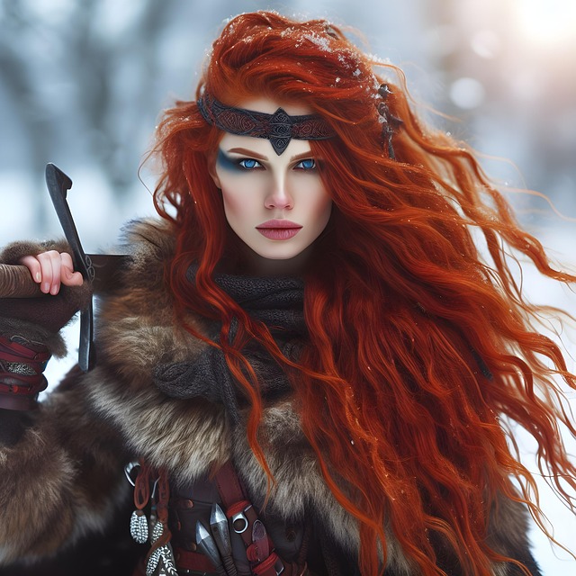 Free ai generated woman warrior illustration