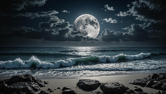 Free moon moonlight moonlit illustration