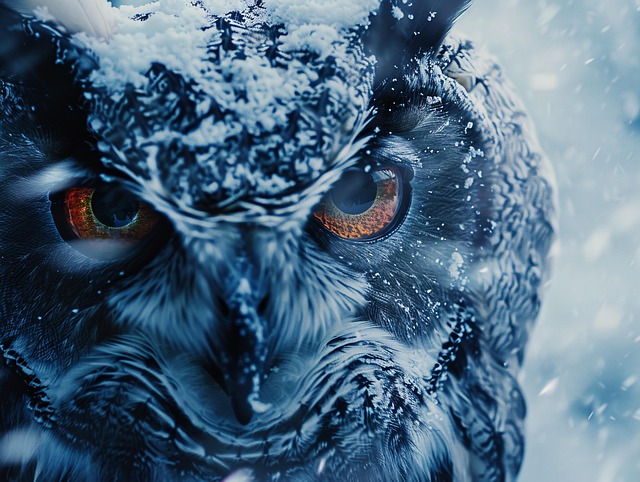 Free ai generated owl eyes illustration